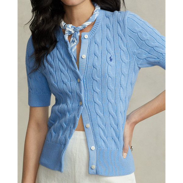 Cable-Knit Short-Sleeve Cardigan for Women | Ralph Lauren® JO