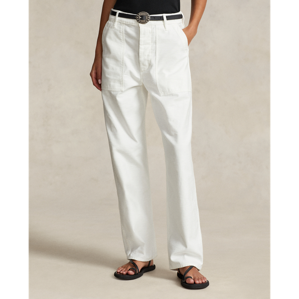 Utility-Hose aus Baumwollatlas