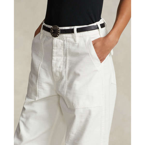 Utility-Hose aus Baumwollatlas