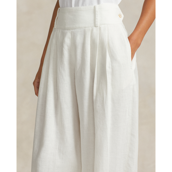 Nevis Pleated Linen Tapered Trouser Polo Ralph Lauren 5