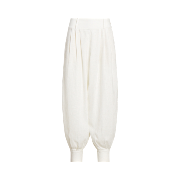 Nevis Pleated Linen Tapered Trouser Polo Ralph Lauren 2