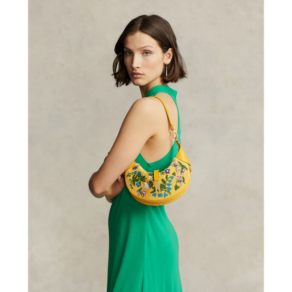Polo ID Floral-Beaded Mini Shoulder Bag for Women | Ralph Lauren® PA