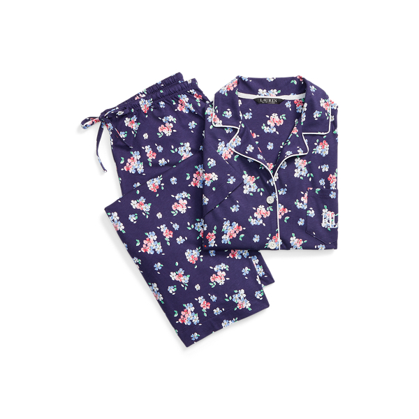 Floral Cotton-Blend-Jersey Sleep Set Lauren 1