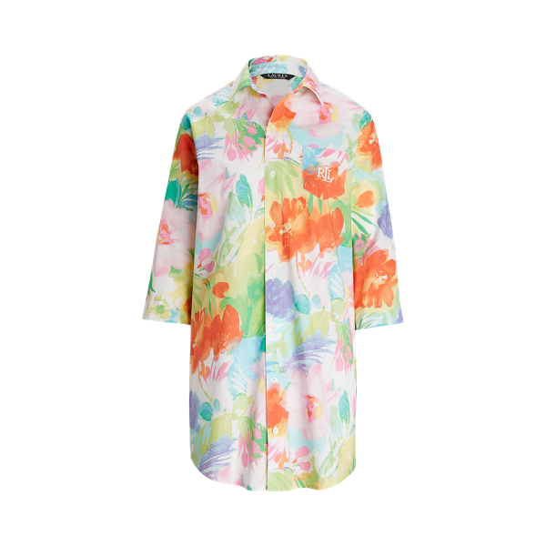 Floral Cotton-Blend Lawn Sleepshirt