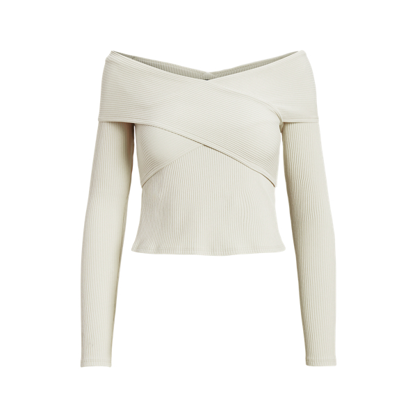 Off-the-Shoulder Rib-Knit Top Polo Ralph Lauren 1