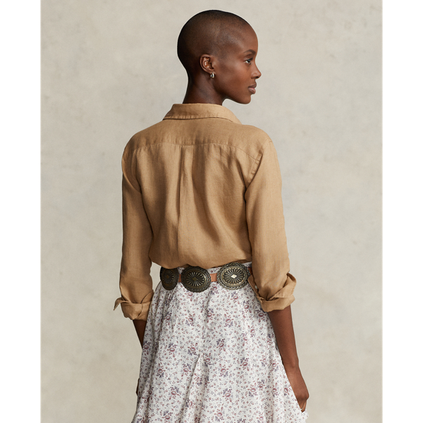 Leinenhemd Polo Ralph Lauren in Kamel 5