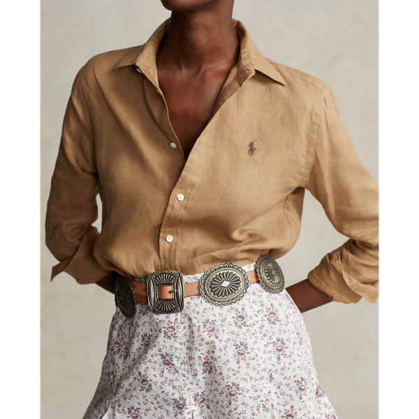 Leinenhemd Polo Ralph Lauren in Kamel 6