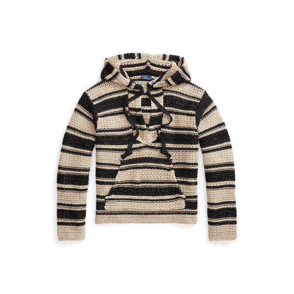 Linen-Cotton Hooded Jumper