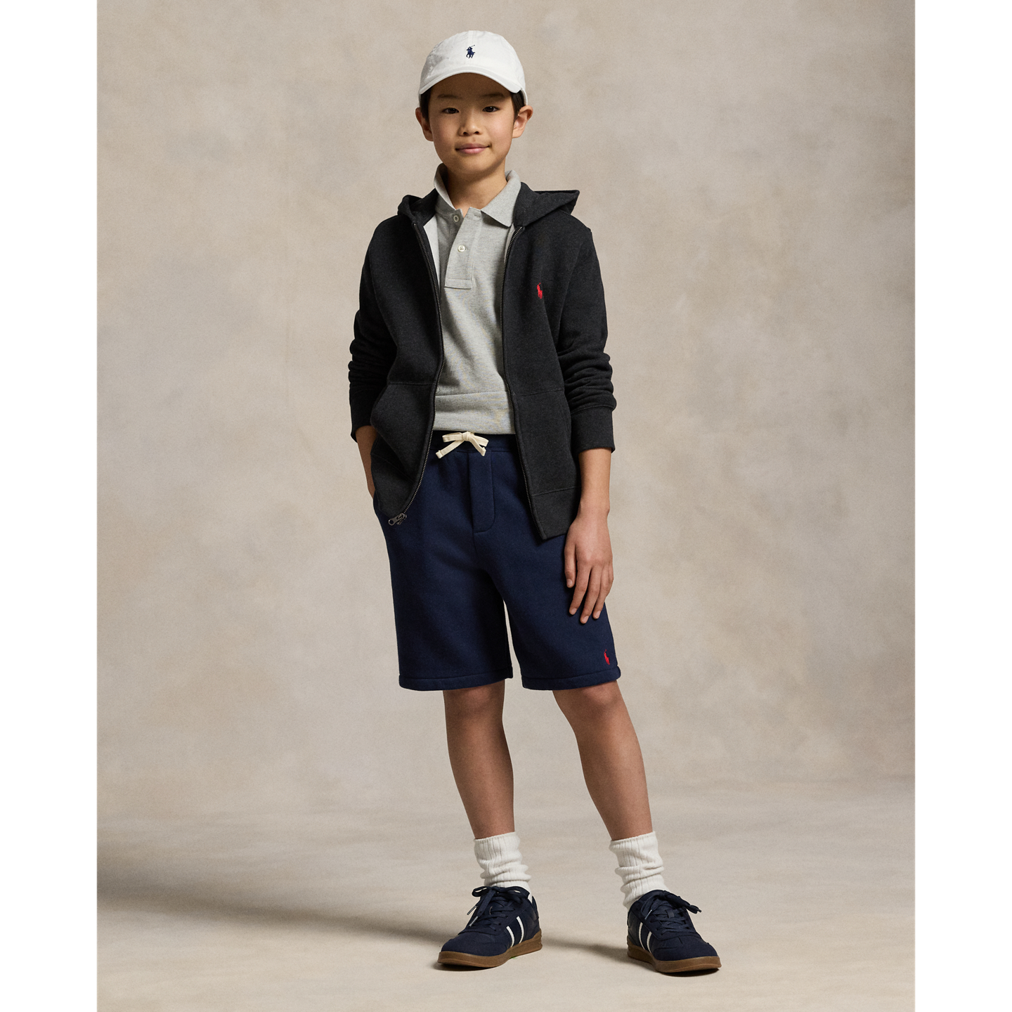 Шорты Ralph Lauren Fleece Drawstring Short, цвет: Тёмно-синий — фото 4