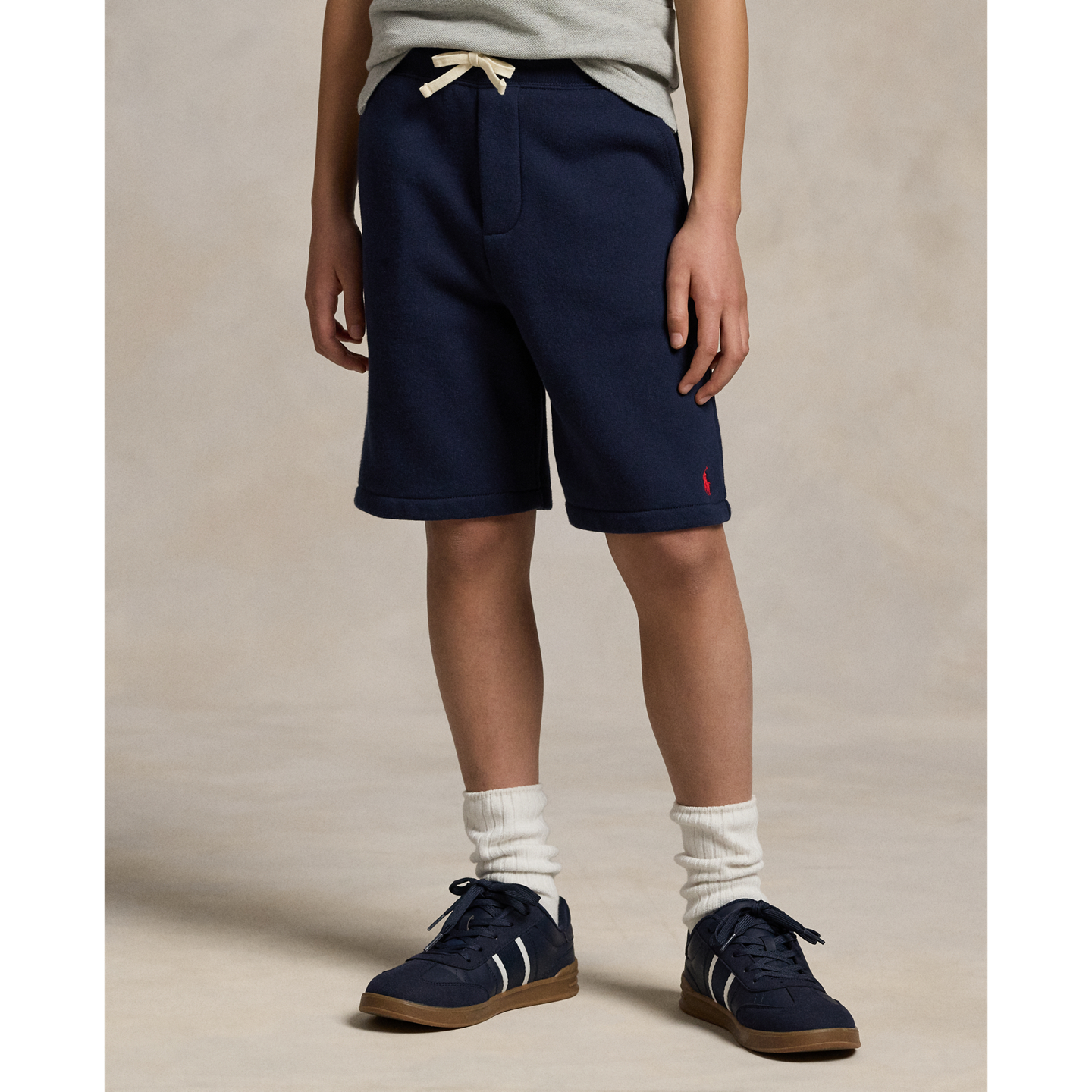 Шорты Ralph Lauren Fleece Drawstring Short, цвет: Тёмно-синий — фото 2