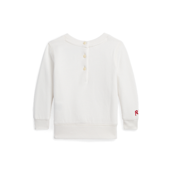 Deckwash White Polo Bear Fleece Pullover Baby Girl 2