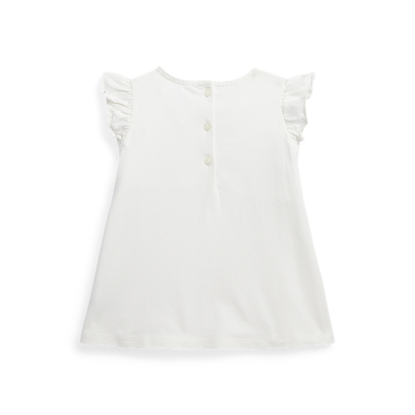 Deckwash White Logo Cotton Jersey Top Baby Girl 2