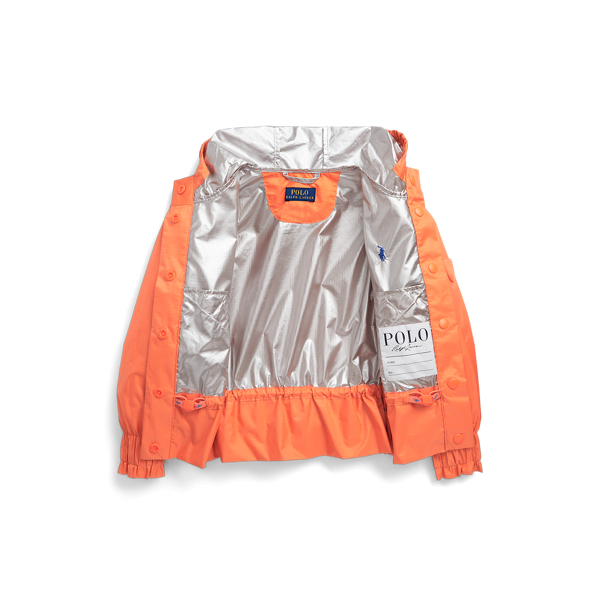 Veste basque r&eacute;sistante &agrave; l'eau ripstop Girls 1.5-6.5 Years en Orange de mai 3