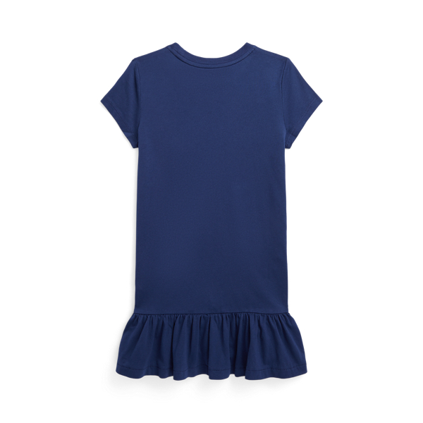 Robe t-shirt Polo Bear jersey de coton Girls 1.5-6.5 Years en Eau douce 2