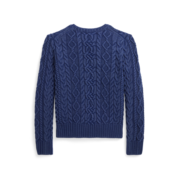 Aran-Strickpullover aus Baumwolle Girls 7-14 Years in Frischwasser 2