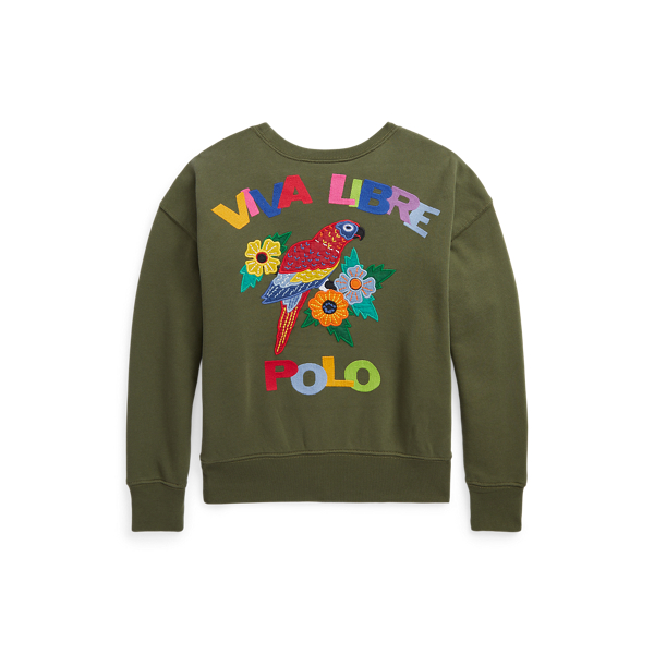 Sweat ample avec appliqu&eacute; perroquet Girls 7-14 Years en Sauge fonc&eacute; 2