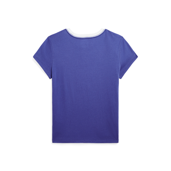 Baumwolljersey-T-Shirt Polo Ball Girls 7-14 Years in Strahlendes Navy 2