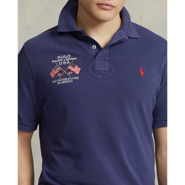 Boathouse Navy Classic Fit Flag-Embroidered Polo Shirt Polo Ralph Lauren 6