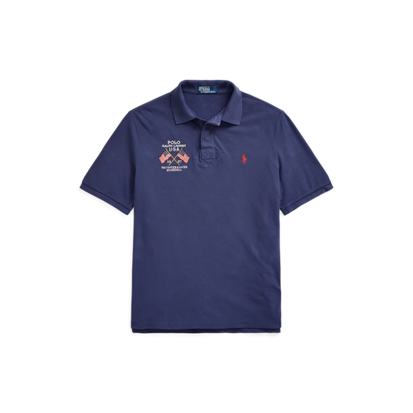 Boathouse Navy Classic Fit Flag-Embroidered Polo Shirt Polo Ralph Lauren 2