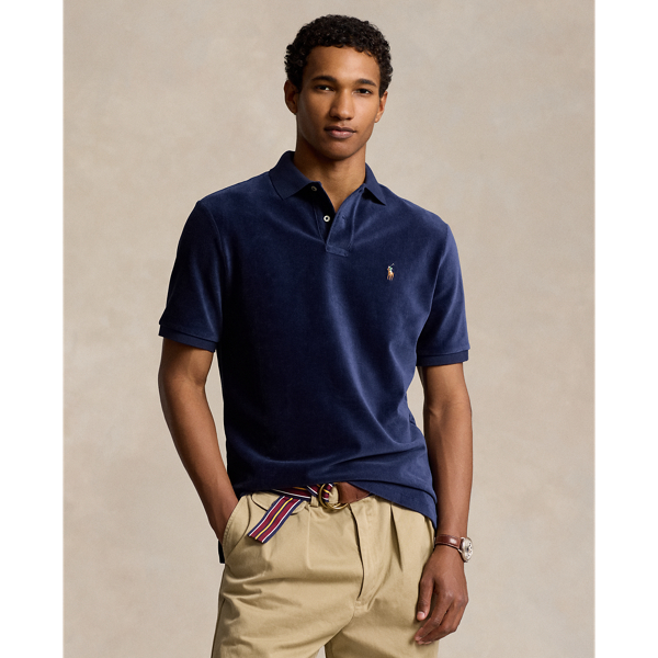 Classic Fit Knit Corduroy Polo Shirt