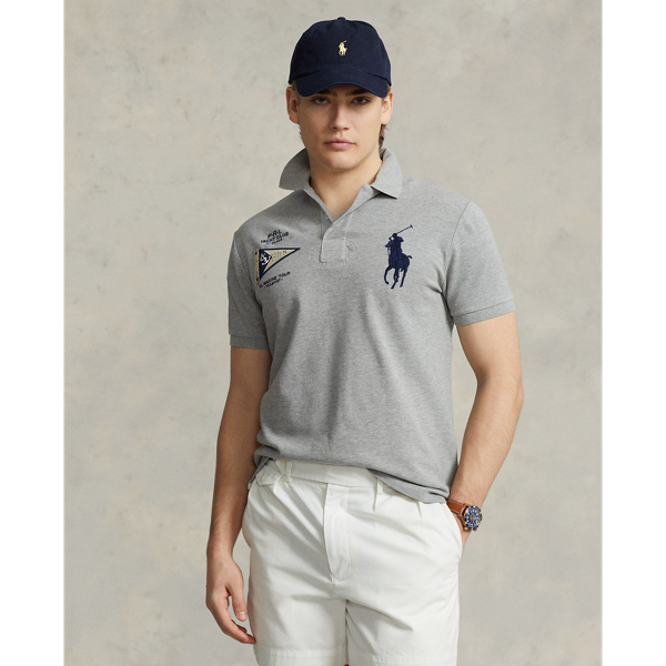 Polo ralph lauren men's big pony custom slim fit mesh polo clearance
