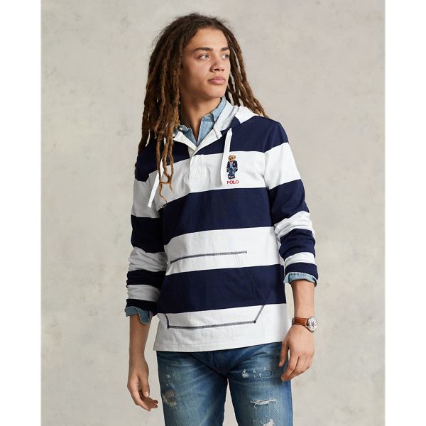 Polo Bear Jersey Hooded Rugby Shirt