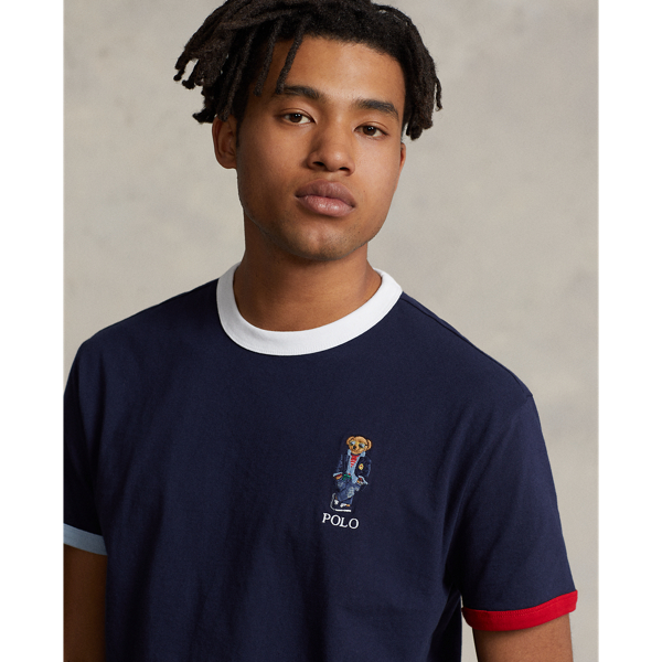 Custom-Slim-Fit T-Shirt mit Polo Bear Polo Ralph Lauren in Cruise Navy Regatta 6