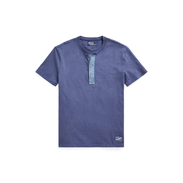 Light Navy Jersey Henley Shirt Polo Ralph Lauren 2