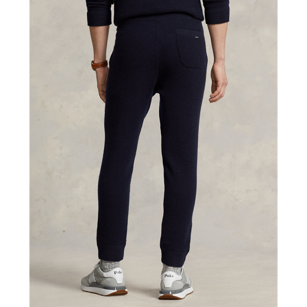 Hunter Navy Waffle-Knit Washable Cashmere Pant Polo Ralph Lauren 5