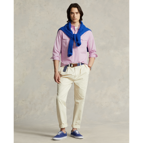 Pink Classic Fit End-on-End Popover Workshirt Polo Ralph Lauren 1