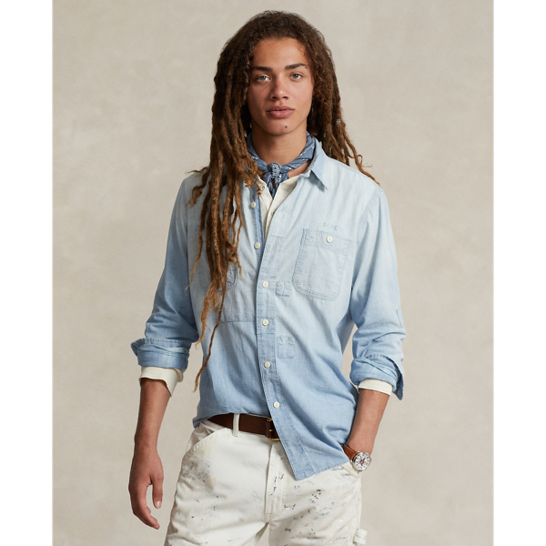 Classic Fit Indigo Chambray Workshirt