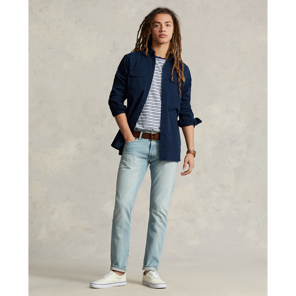 Cruise Navy Classic Fit Herringbone Chino Workshirt Polo Ralph Lauren 4