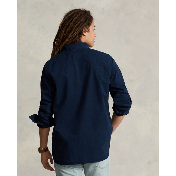 Cruise Navy Classic Fit Herringbone Chino Workshirt Polo Ralph Lauren 5