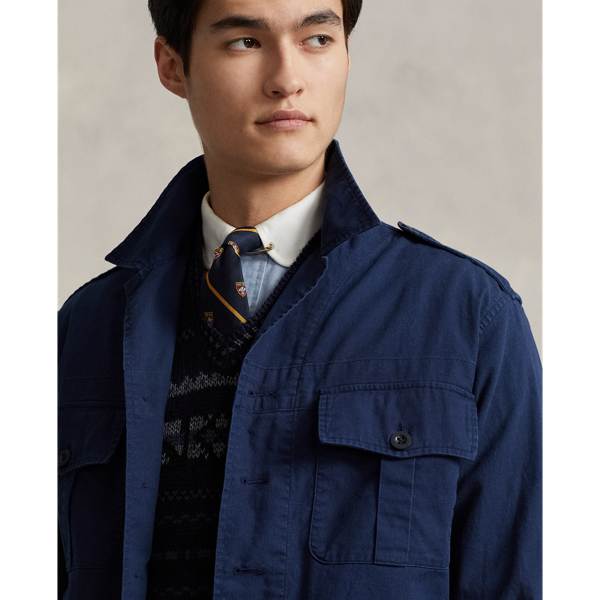 Cruise Navy Classic Fit Textured Utility Shirt Polo Ralph Lauren 6