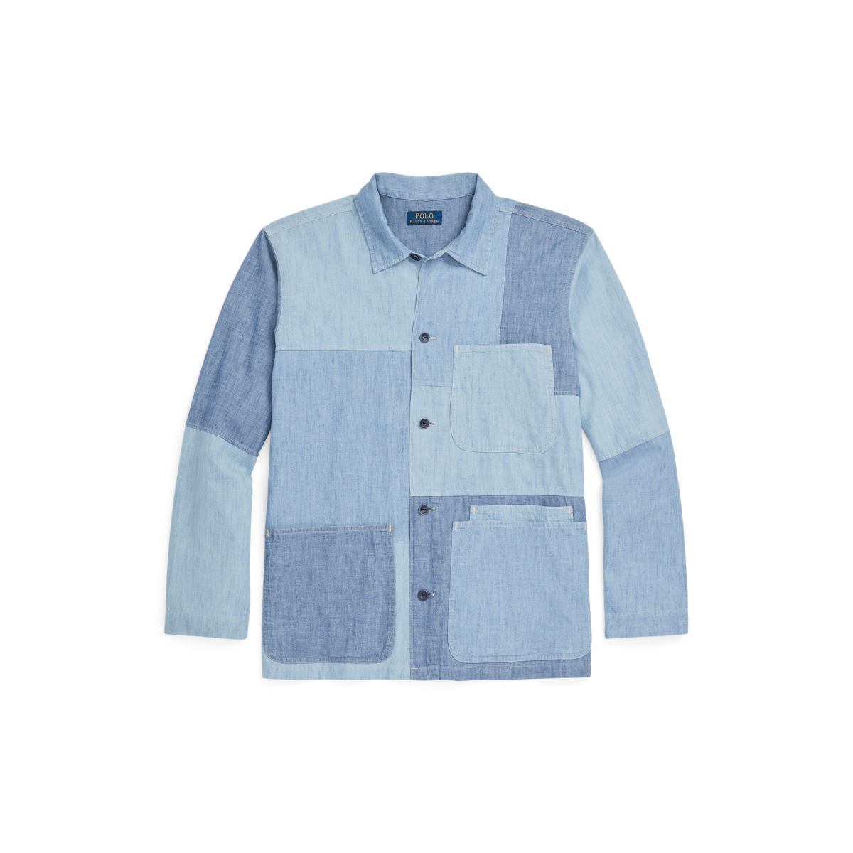 ★★POLO RALPH LAUREN★★ Classic fit patchwork chambray shi Polo Ralph Lauren Men's Classic-Fit Patchwork Chambray Shirt