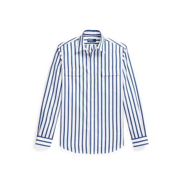 Classic Fit Striped Poplin Workshirt