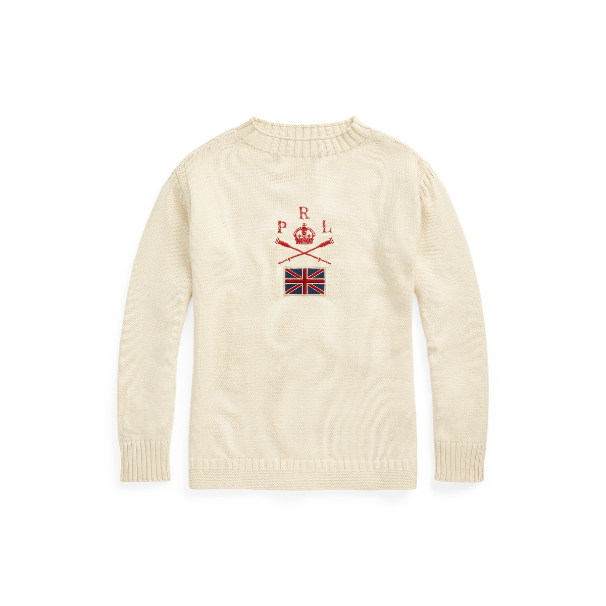 Flag Cotton-Linen Mockneck Sweater | Ralph Lauren