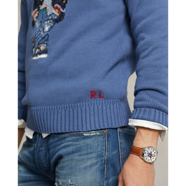 Halbrollkragenpullover mit Polo Bear Polo Ralph Lauren in Himmelblau 6