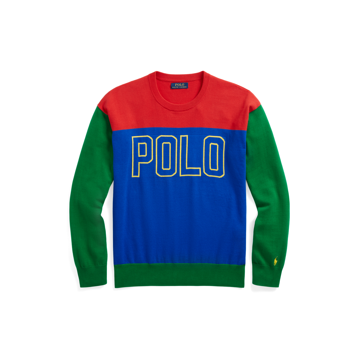 ★★POLO RALPH LAUREN★★ Big fit logo cotton sweater multi Big Fit Logo Cotton Sweater