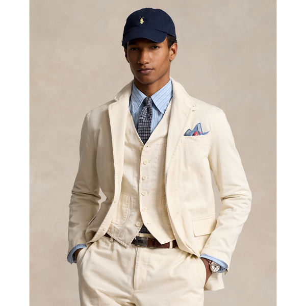 Modern Washed Twill Suit Jacket 