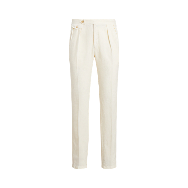 Pantalon de costume pinces coton et lin Polo Ralph Lauren en 1