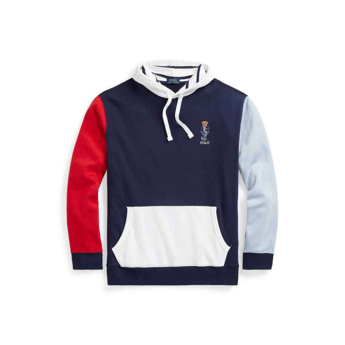 Polo Bear Color Blocked Fleece Hoodie