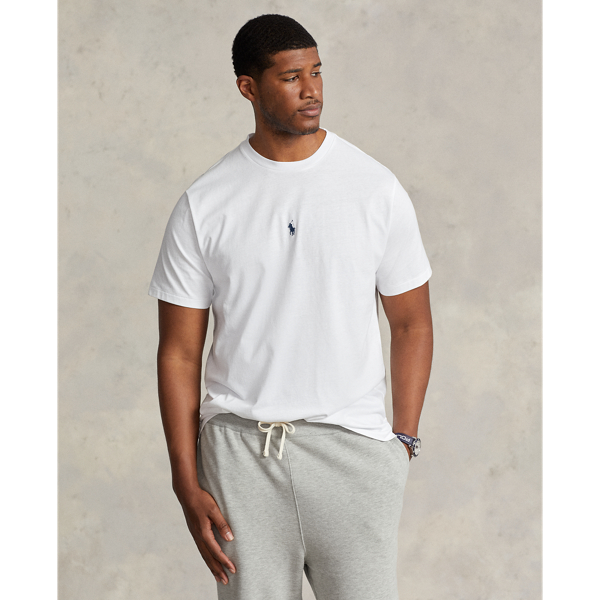 White Jersey Crewneck T-Shirt Big & Tall 1