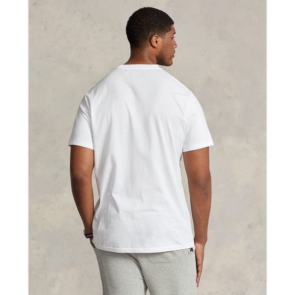 White Jersey Crewneck T-Shirt Big & Tall 5