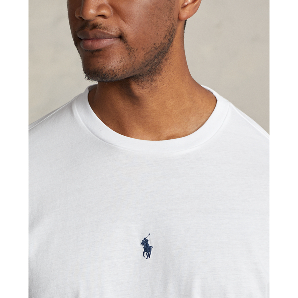 White Jersey Crewneck T-Shirt Big & Tall 6