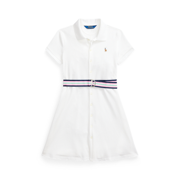 Vestido Polo Oxford de malha com cinto
