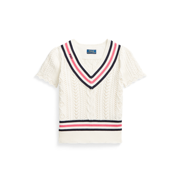 Cotton Short-Sleeve Cricket Jumper