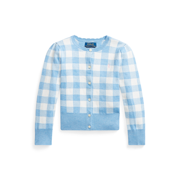 Gingham Cotton Cardigan