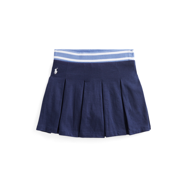 Striped Pleated Jersey Skort