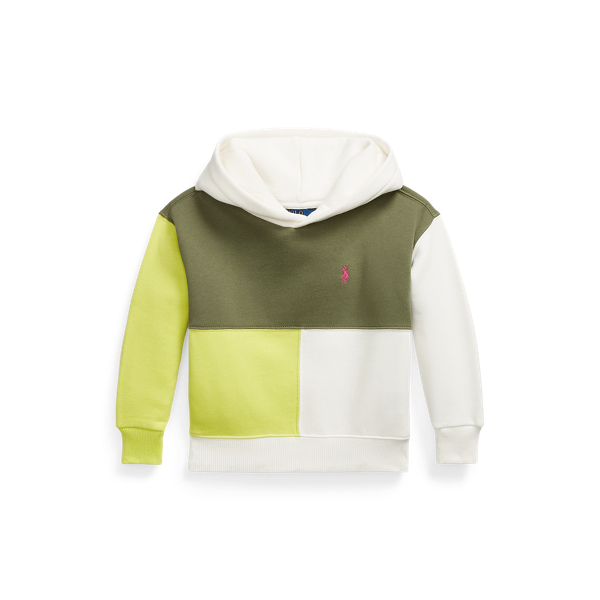 Logo Colour-Blocked Fleece Hoodie